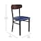 Flash Furniture Blue Vinyl Seat Dining Chair with Walnut Wood Back XU-DG6V5BLV-WAL-GG - alternate 7